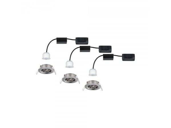 Paulmann 929.73, firkant, Tak/Vegg, Brushed Iron, Aluminium, Sykehus, Kontor, Utstillingslokale, IP23