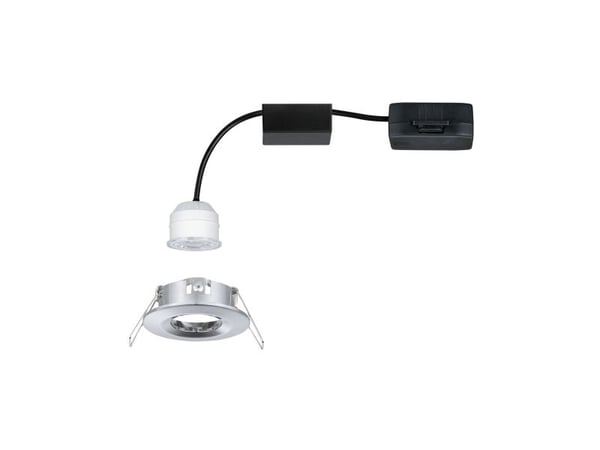 Paulmann 943.02, Innsunket spotlight, Ikke-utskiftbare pærer, 1 ampuller, LED, 2700 K, Kromfarget