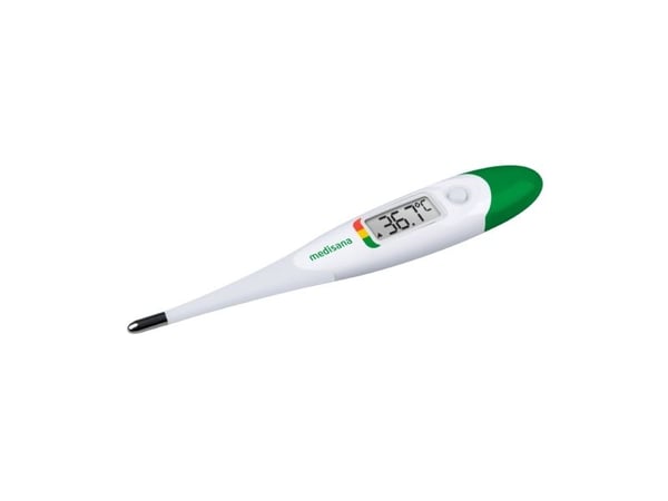 Medisana TM 705, Kontakttermometer, Grön, Vit, Oral, Rektal, Underarm, Knappar, °C, °F, Kroppstemperatur