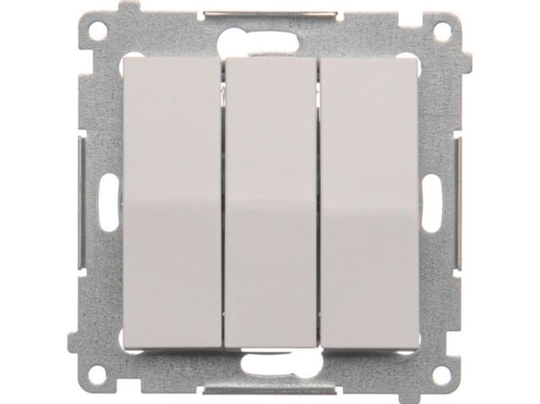 Kontakt-Simon DW31L.01/11, Muovi, Valkoinen, IP20, 250 V, 10 A, 75 mm
