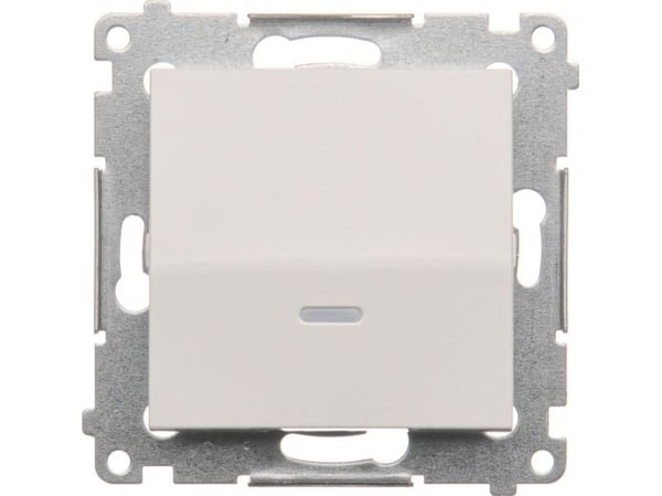 Kontakt-Simon DP1L.01/11, Painikekytkin, Muovi, Valkoinen, IP20, IP44, 250 V, 10 A