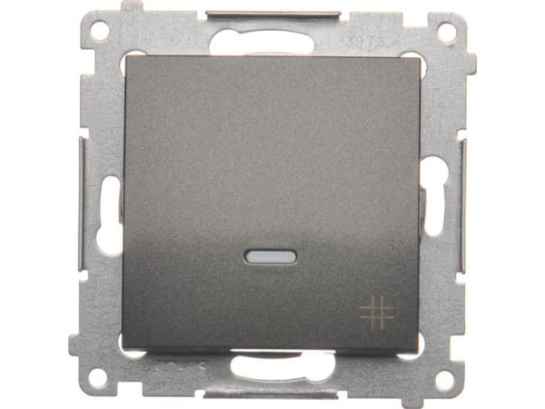 Kontakt-Simon DW7L.01/48, Plast, Anthracit, IP20, IP44, 250 V, 10 A, 75 mm