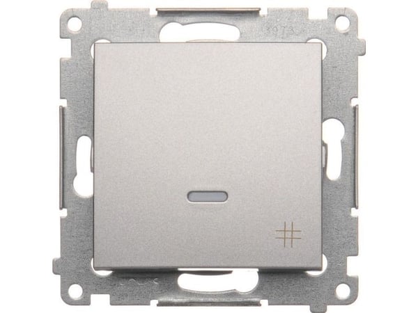Kontakt-Simon DW7L.01/43, Muovi, Hopea, IP20, IP44, 250 V, 10 A, 75 mm