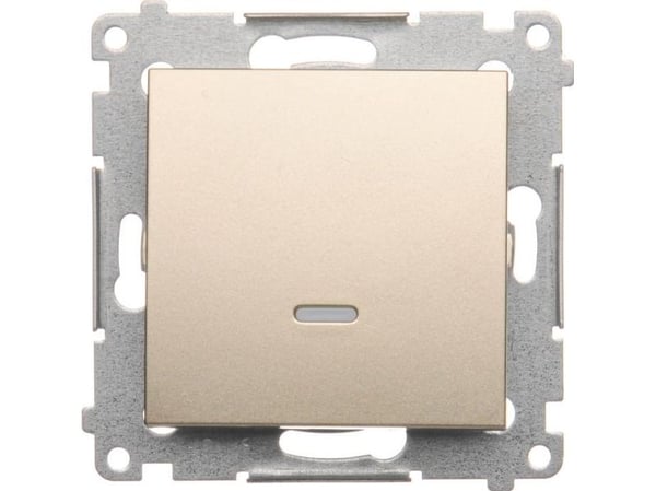 Contact-Simon DW1ZL.01/44, muovi, kultainen, IP20, IP44, 250 V, 10 A, 75 mm