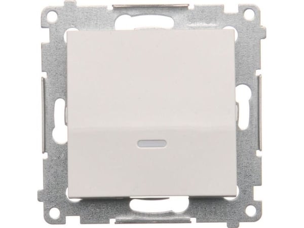 Kontakt-Simon DW1AL.01/11, Muovi, Valkoinen, IP20, IP44, 250 V, 16 A, 75 mm