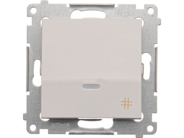 Kontakt-Simon DW7L.01/11, Muovi, Valkoinen, IP20, IP44, 250 V, 10 A, 75 mm