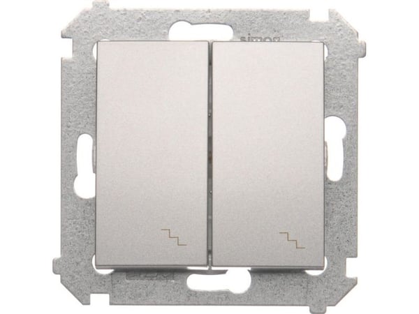 Kontakt-Simon DW6/2.01/43, Muovi, Hopea, IP20, IP44, 250 V, 10 A, 75 mm