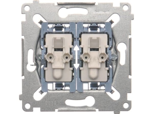 Kontakt-Simon SW6/2XLM, Metalli, IP20, IP44, 250 V, 10 A, 75 mm, 32 mm