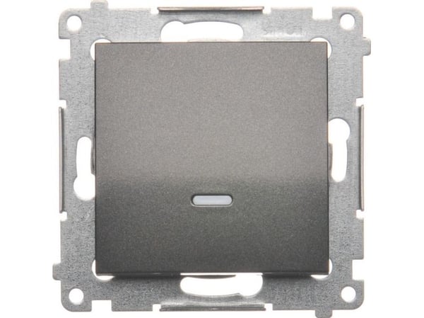 Kontakt-Simon DW1AL.01/48, Plast, Anthracit, IP20, IP44, 250 V, 16 A, 75 mm