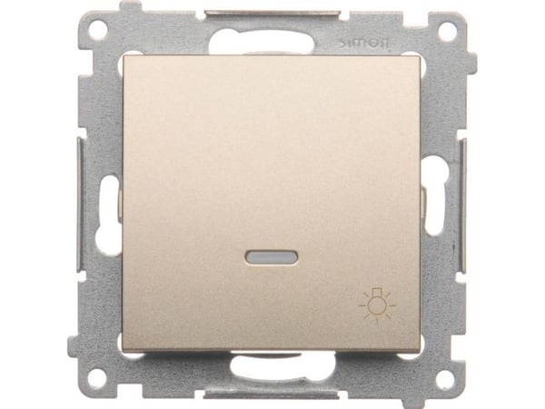 Kontakt-Simon DS1L.01/44, Painikekytkin, Muovi, Kulta, IP20, IP44, 250 V, 10 A