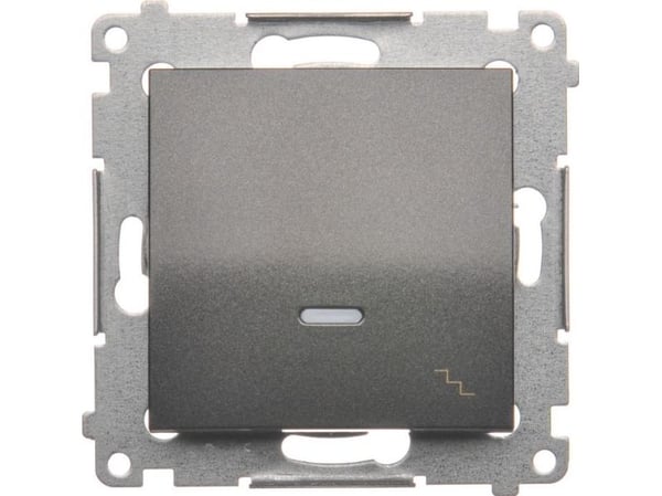 Kontakt-Simon DW6AL.01/48, Plast, Anthracit, IP20, IP44, 250 V, 16 A, 75 mm