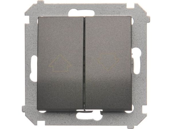 Kontakt-Simon DZP1W.01/48, Trykknapkontakt, Plast, Anthracit, IP20, IP44, 250 V, 10 A