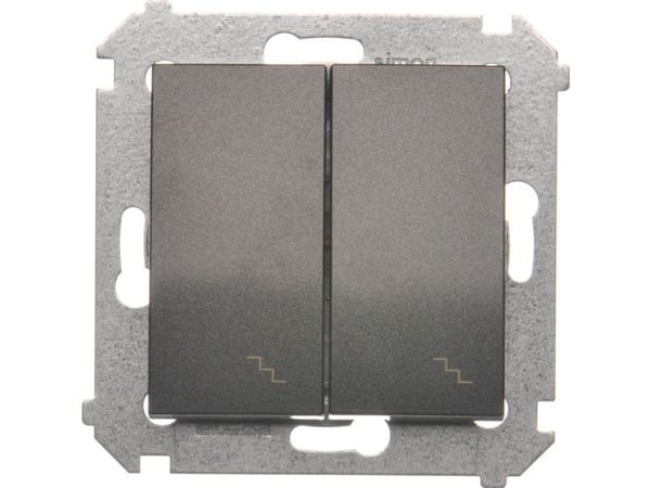 Kontakt-Simon DW6/2.01/48, Plast, Anthracit, IP20, IP44, 250 V, 10 A, 75 mm