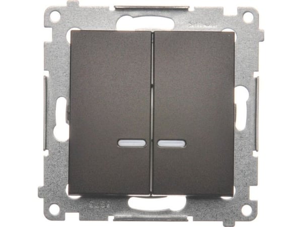 Kontakt-Simon DW5BL.01/46, Plast, Pronssi, IP20, IP44, 250 V, 10 A, 75 mm