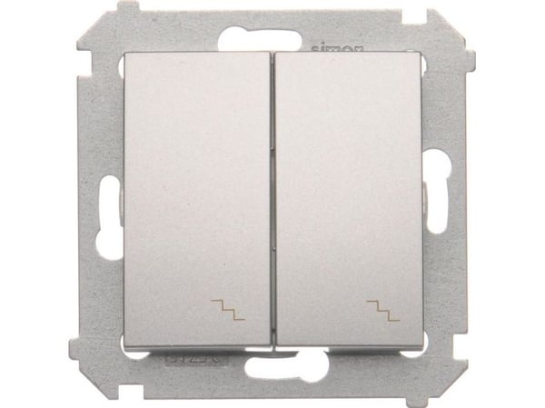 Kontakt-Simon DW6/2L.01/43, Muovi, Hopea, IP20, IP44, 250 V, 10 A, 75 mm