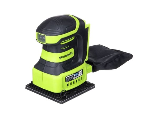 Greenworks G24SS14, Båndsliper, Sort, Grønn, Børsteløs, 12000 RPM, Batteri, 24 V