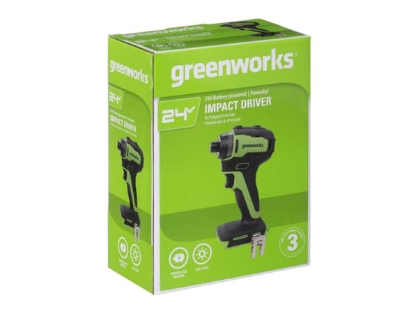Greenworks GD24D220 Slagnøgle 24V 200NM - uden batteri og lader