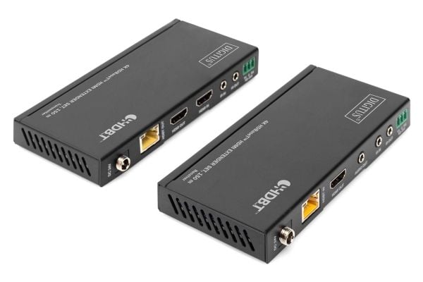 DIGITUS DS-55508 - Sender og mottaker - video/lyd/infrarød/seriell-utvider - HDMI, HDBaseT - over CAT 5e/6/7/8 - opp til 150 m