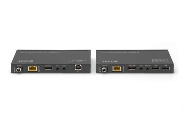 DIGITUS DS-55512 - Sender og mottaker - video/lyd/infrarød/USB-utvider - HDMI, HDBaseT - over CAT 5e/6/6a/7/8 - opp til 70 m