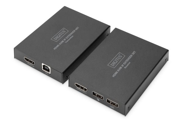 DIGITUS DS-55507 - Sender og mottaker - video/lyd/infrarød-utvider - HDMI - over CAT 5e/6/6a/7 - opp til 150 m