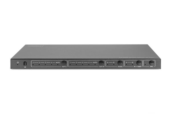 DIGITUS - Video/audio switch - 4 x 2 - stasjonær, veggmonterbar