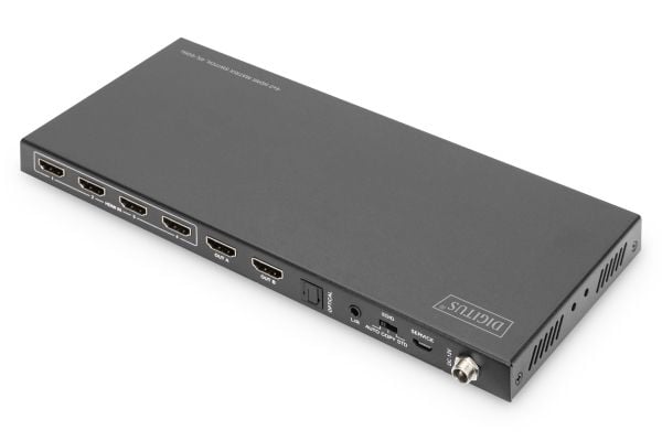 DIGITUS - Video/audio switch - 4 x 2 - stasjonær, veggmonterbar