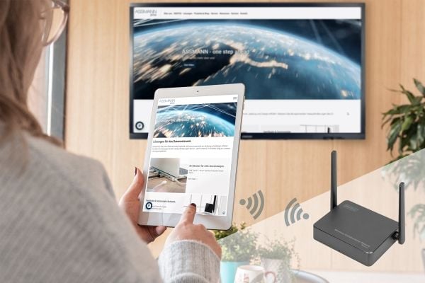 DIGITUS Wireless Collaboration System - 2 Transmitters + 1 Receiver - trådløs video/lyd-utvider - 802.11a, 802.11b/g/n, Wi-Fi 5 - opp til 50 m