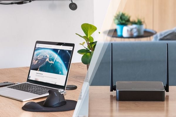 DIGITUS Wireless Collaboration System - 2 Transmitters + 1 Receiver - trådløs video/lyd-utvider - 802.11a, 802.11b/g/n, Wi-Fi 5 - opp til 50 m