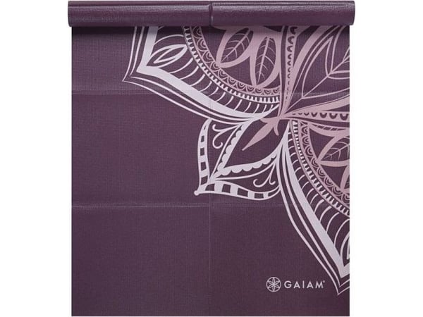 Gaiam sammenleggbar yogamatte lilla 2 mm