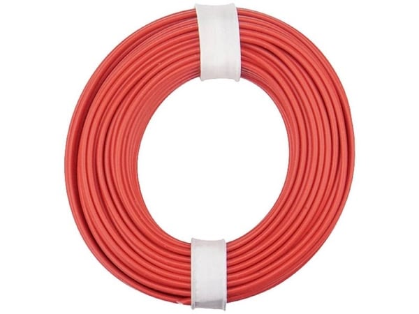 Donau Elektronik enkelledare 1 x 0,50 mm² röd 10 m