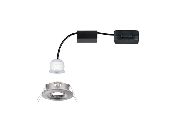 Paulmann 943.00, Innsunket spotlight, Ikke-utskiftbare pærer, 1 ampuller, LED, 2700 K, Børstet jern