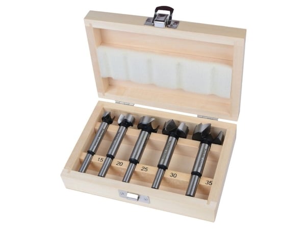 Makita - Borsett - Forstner bit - 5 deler - 15 mm, 20 mm, 25 mm, 30 mm, 35 mm - cylindrical - lengde: 90 mm - for Makita DHP453RFEW, DLX2497J