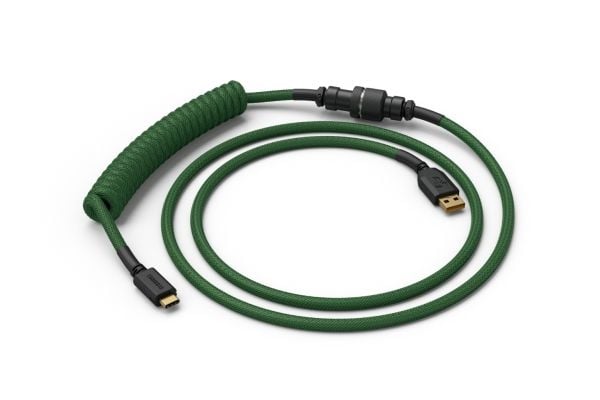 Glorious PC Gaming Race Coiled, Grön, 1,37 m, Glorious PC Gaming Race, 1 styck, Flätad, USB Type-A, USB Type-C