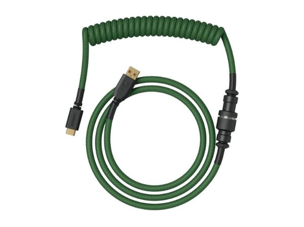 Glorious PC Gaming Race Coiled, Vihreä, 1,37 m, Glorious PC Gaming Race, 1 kpl, Punottu, USB A-tyyppi, USB Type-C