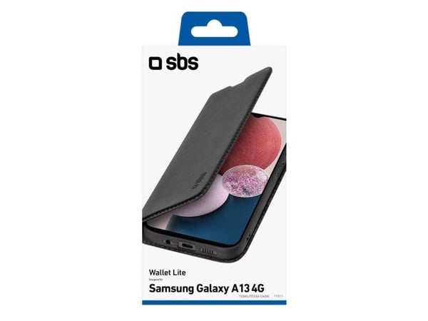SBS TEBKLITESAA134GK, Lommebokveske, Samsung, Samsung Galaxy A13 4G, 16,8 cm (6,6"), Svart
