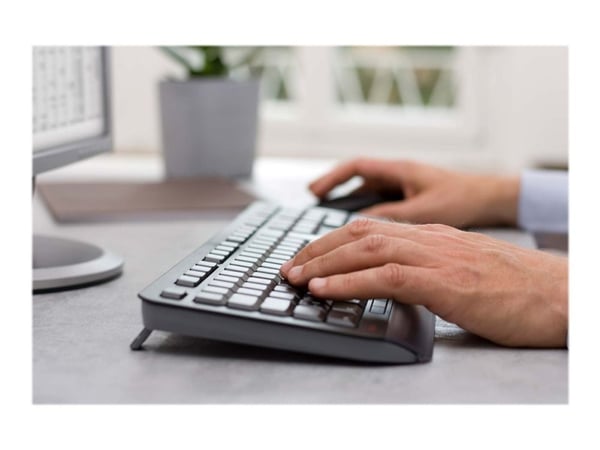 CHERRY GENTIX DESKTOP - Tastatur- og mussett - trådløs - 2.4 GHz - Sveitsisk - svart