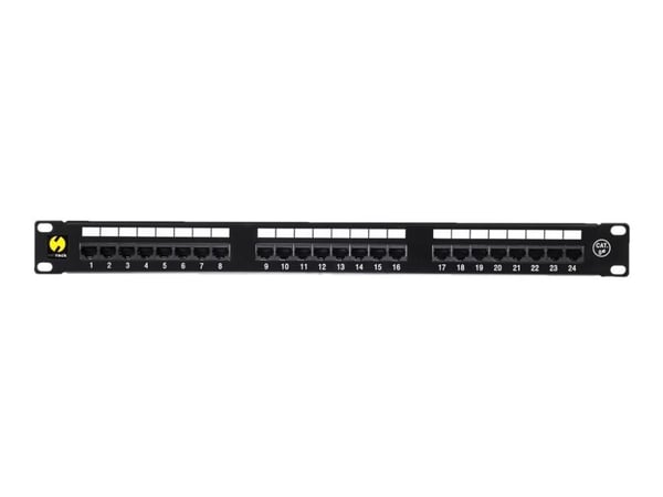 Netrack - Koblingspanel - CAT 5e - UTP - RJ-45 X 24 - svart - 19"