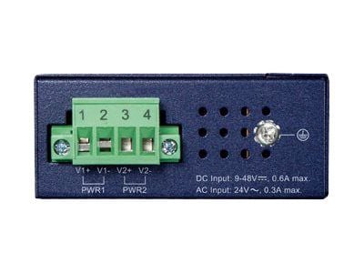 PLANET IGS-510TF - Switch - ikke-styrt - 4 x 10/100/1000 + 1 x 1000Base-X SFP - DIN-skinnemonterbar, veggmonterbar - AC 24 V / DC 9 - 48 V