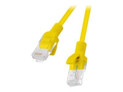 Lanberg - Liitäntäkaapeli - RJ-45 (uros) RJ-45 (uros) - 30 m - UTP - CAT 5e - muotoiltu, säikeistetty - keltainen, RAL 1016