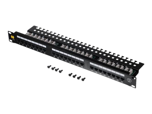Netrack - Koblingspanel - CAT 5e - UTP - RJ-45 X 24 - svart - 19"