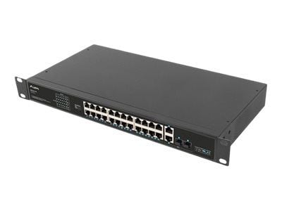 Lanberg RSFE-24P-2C-360 - Switch - ikke-styrt - 24 x 10/100 (PoE+) + 2 x Gigabit SFP (opplink) + 2 x 1000Base-LX/SX - rackmonterbar - PoE+ (360 W)