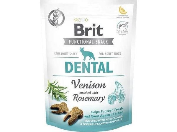 Brit Functional Snack Dental Venison, Välipala, Koira, Aikuinen, Riista, 150 g