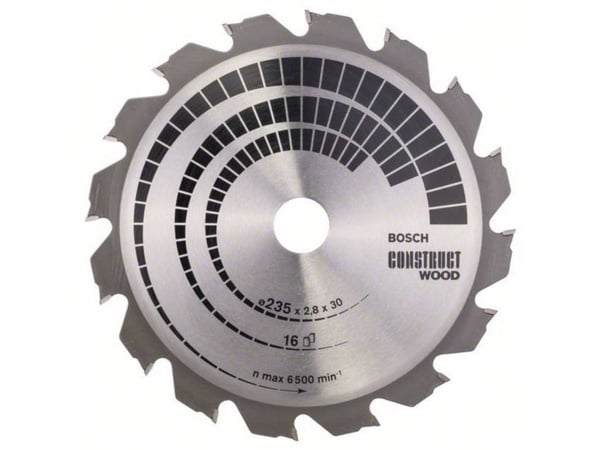 Bosch RUNDSAVKLINGE CONSTRUCT 235X2,8X30MM 16T