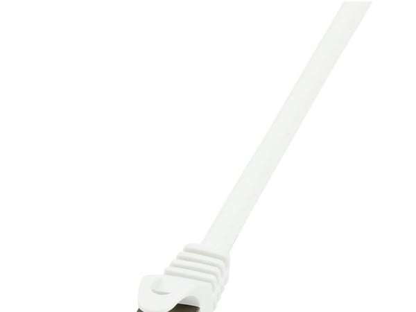LogiLink PrimeLine - Koblingskabel - RJ-45 (hann) til RJ-45 (hann) - SFTP, PiMF - CAT 6a - med støvel, halogenfri, uten hindringer - hvit