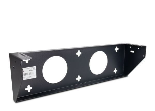Inter-Tech - Brakettsett (vertikal) - veggmonterbar - RAL 9005 - 2U - 19"