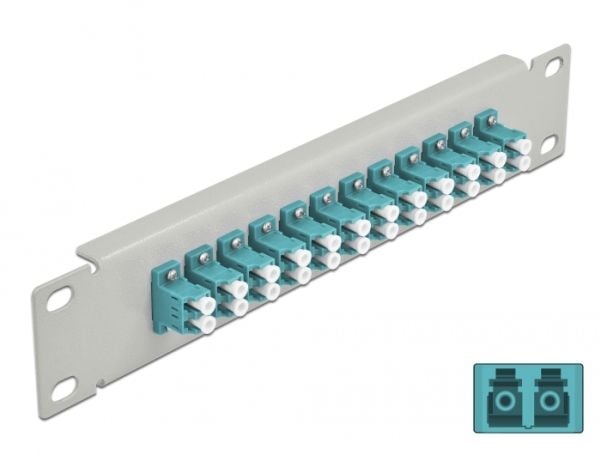 Delock - Patch-panel - LC MM X 12 - grå - 1U - 10"