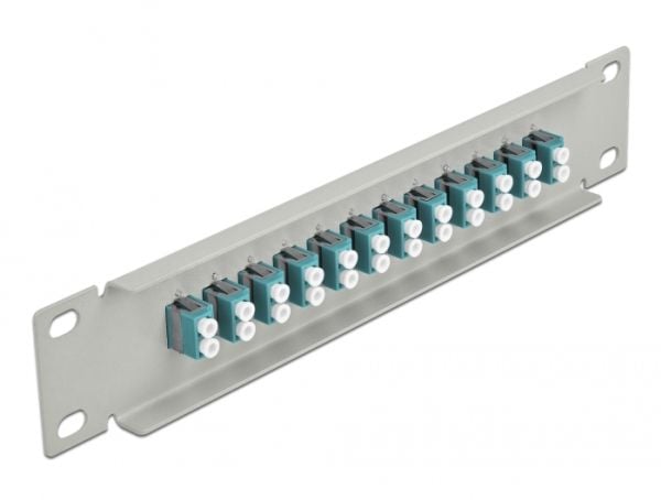 Delock - Patch-panel - LC MM X 12 - grå - 1U - 10"