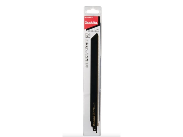 Makita B-55594-10, Sabelsagblad, Stål, Tre, Tungsten Carbide (TC), Sort, 30,5 cm, 10 stykker