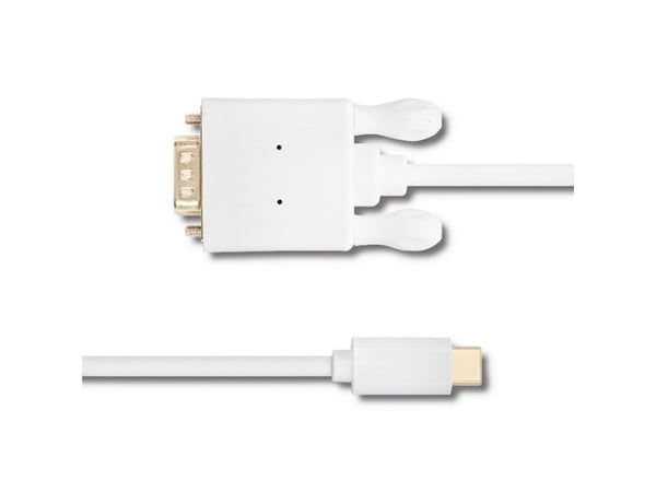 Qoltec - Adapterikaapeli - USB-C (han) til DB-15 (han) - USB 3.1 - 2 m - 1080p-tuki