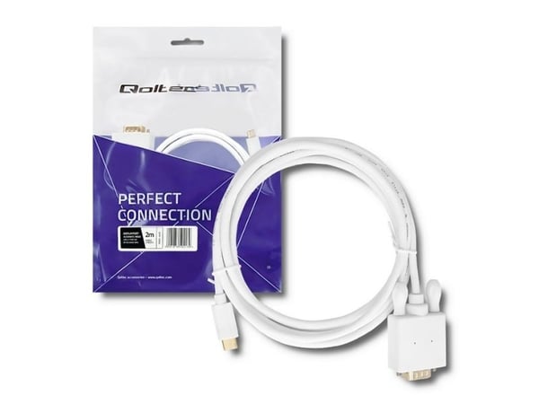 Qoltec - Adapterikaapeli - USB-C (han) til DB-15 (han) - USB 3.1 - 2 m - 1080p-tuki